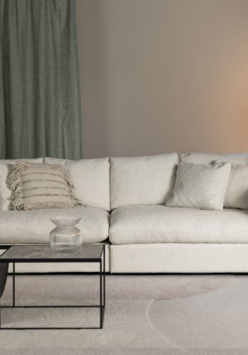 ZUIVER Sense 3-personers sofa - creme polyester og plast