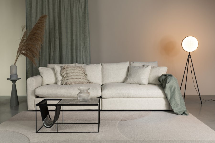 ZUIVER Sense 3-personers sofa - creme polyester og plast