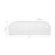 ZUIVER Sense 3-personers sofa - creme polyester og plast