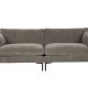 ZUIVER Sommer 3-personers sofa - coffee polyester og stl