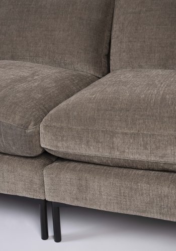 ZUIVER Sommer 3-personers sofa - coffee polyester og stl
