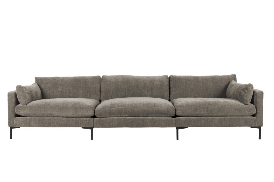 ZUIVER Sommer 4,5-personers sofa - coffee polyester og stl