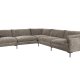 ZUIVER Sommer 7-personers hjrnesofa - coffee polyester og stl
