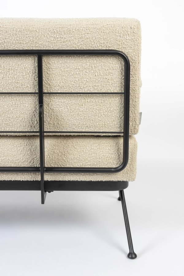 ZUIVER Bowie sofa - beige polyester og stl