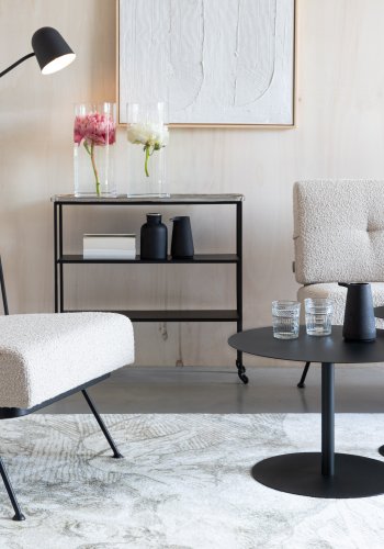 ZUIVER Bowie sofa - beige polyester og stl