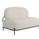 WHITE LABEL LIVING Polly sofa - elfenben bamsestof og jern