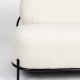 WHITE LABEL LIVING Polly sofa - elfenben bamsestof og jern