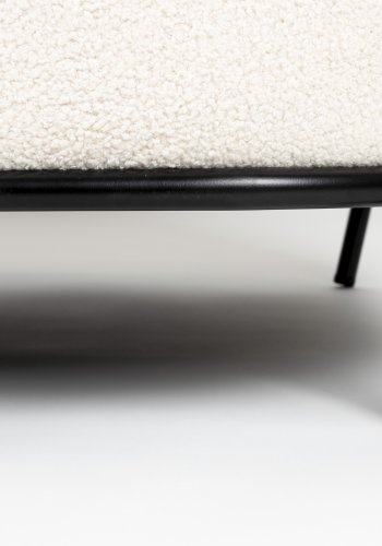 WHITE LABEL LIVING Polly sofa - elfenben bamsestof og jern