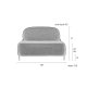 WHITE LABEL LIVING Polly sofa - elfenben bamsestof og jern