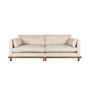 ZUIVER Blossom 3-personers sofa - sand stof og egetr