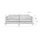 ZUIVER Blossom 3-personers sofa - sand stof og egetr