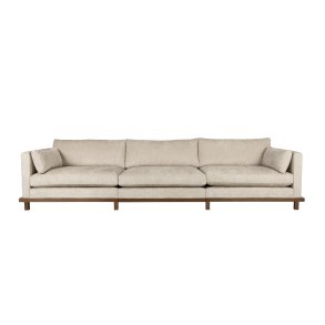 ZUIVER Blossom 4,5-personers sofa - sand stof og egetr