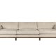 ZUIVER Blossom 4,5-personers sofa - sand stof og egetr