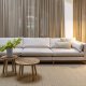 ZUIVER Blossom 4,5-personers sofa - sand stof og egetr