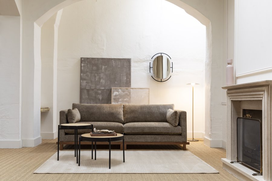  Zuiver  ZUIVER Blossom 3-personers sofa - moss stof og egetr