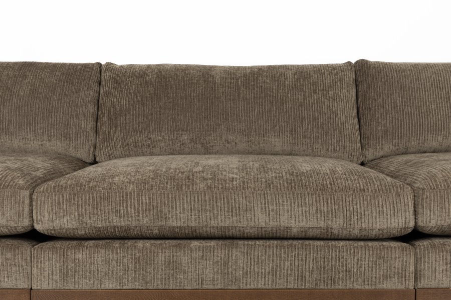 ZUIVER Blossom 4,5-personers sofa - moss stof og egetr