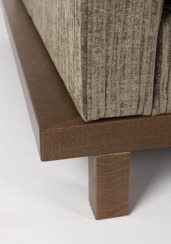 ZUIVER Blossom 4,5-personers sofa - moss stof og egetr