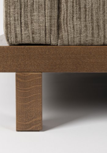 ZUIVER Blossom 4,5-personers sofa - moss stof og egetr