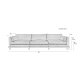 ZUIVER Blossom 4,5-personers sofa - moss stof og egetr