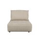 ZUIVER Hunter Sofa Element 1,5-personers, m. ryg - sand fljl og plast