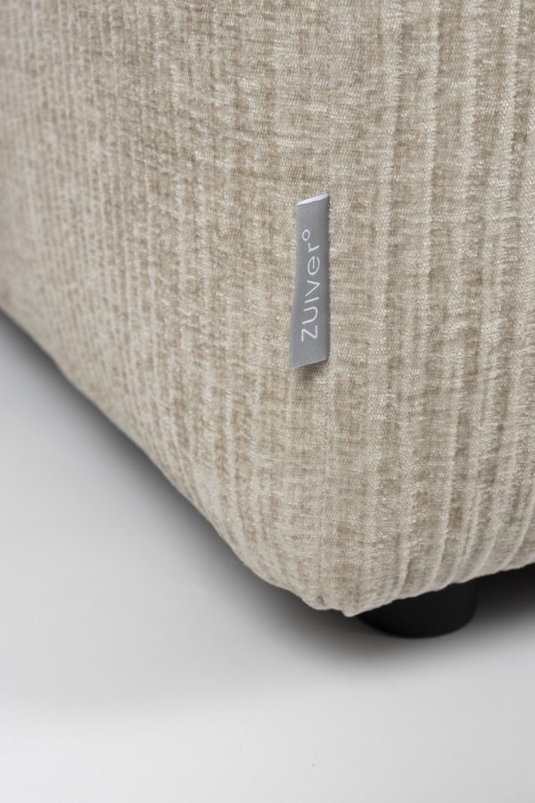 ZUIVER Hunter Sofa Element 1,5-personers, u. ryg - sand fljl og plast