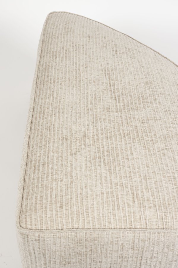 ZUIVER Hunter Sofa element Pie Puf, Venstre - sand fljl og plast