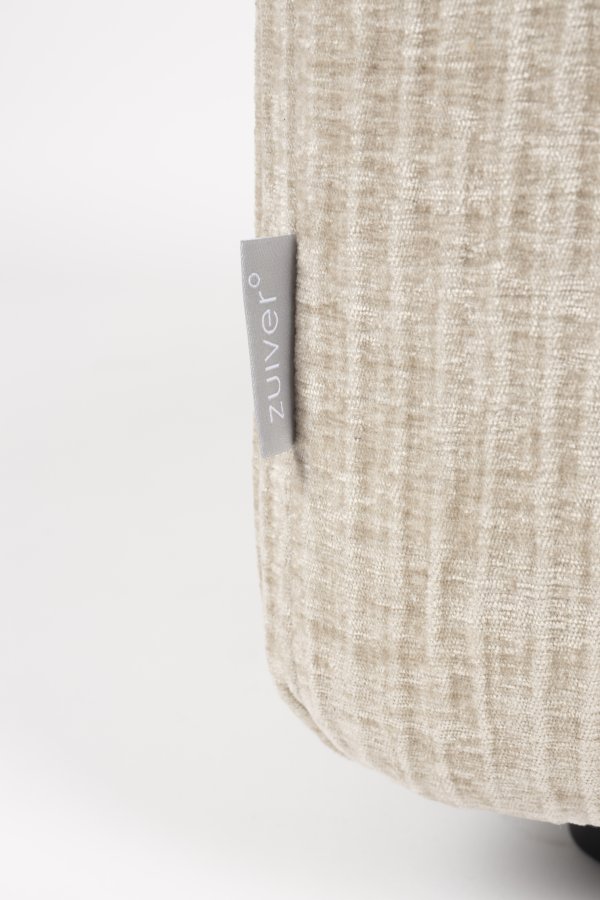 ZUIVER Hunter Sofa element Pie Puf, Hjre - sand fljl og plast