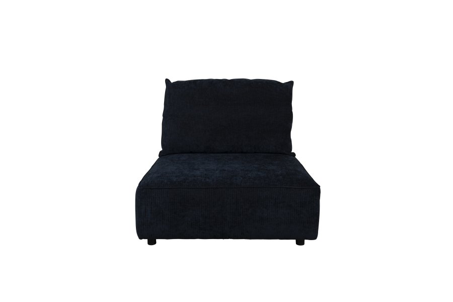 ZUIVER Hunter Sofa Element 1,5-personers, m. ryg - navy fljl og plast
