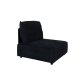 ZUIVER Hunter Sofa Element 1,5-personers, m. ryg - navy fljl og plast
