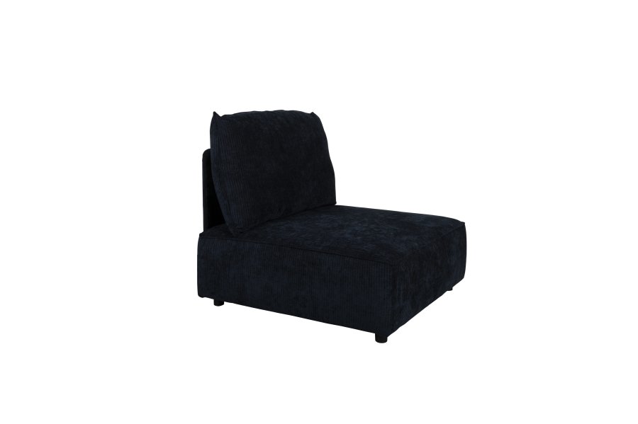 ZUIVER Hunter Sofa Element 1,5-personers, m. ryg - navy fljl og plast