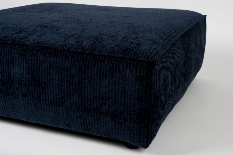 ZUIVER Hunter Sofa Element 1,5-personers, u. ryg - navy fljl og plast