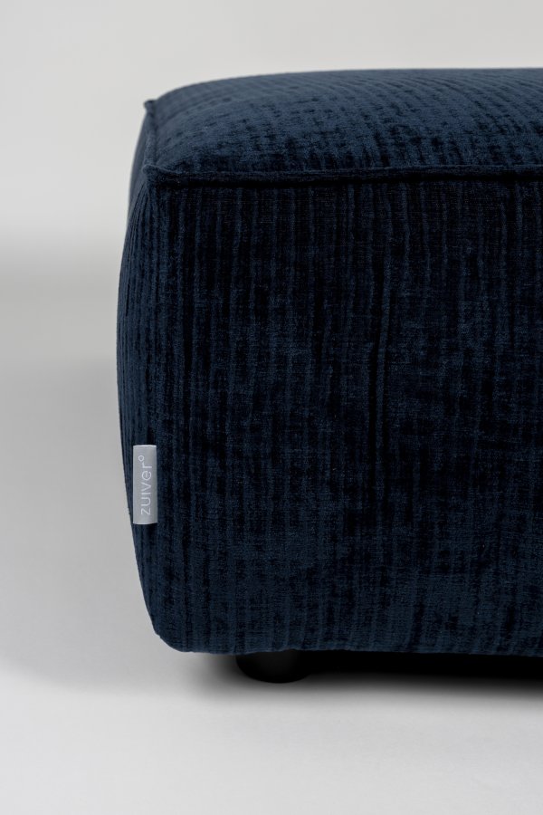 ZUIVER Hunter Sofa Element 1,5-personers, u. ryg - navy fljl og plast