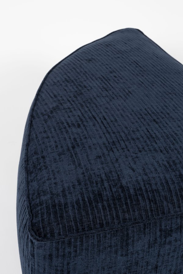 ZUIVER Hunter Sofa element Pie Puf, Hjre - navy fljl og plast
