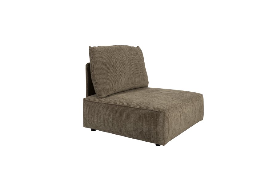 ZUIVER Hunter Sofa Element 1,5-personers, m. ryg - mos fljl og plast