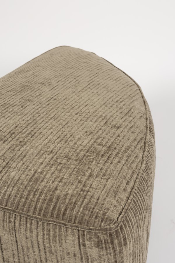 ZUIVER Hunter Sofa element Pie Puf, Venstre - mos fljl og plast