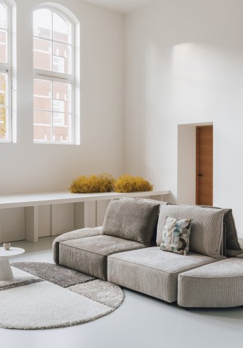 ZUIVER Hunter 3-personers sofa - sand fljl og plast