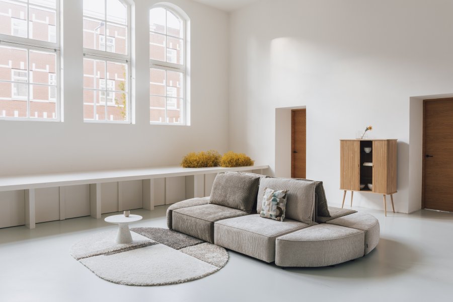 ZUIVER Hunter 3-personers sofa - sand fljl og plast