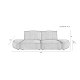 ZUIVER Hunter 3-personers sofa - sand fljl og plast