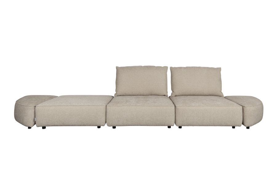 ZUIVER Hunter 4,5-personers sofa - sand fljl og plast