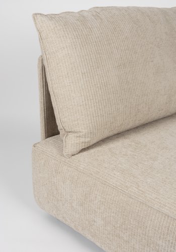 ZUIVER Hunter 4,5-personers sofa - sand fljl og plast