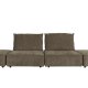 ZUIVER Hunter 3-personers sofa - mos fljl og plast