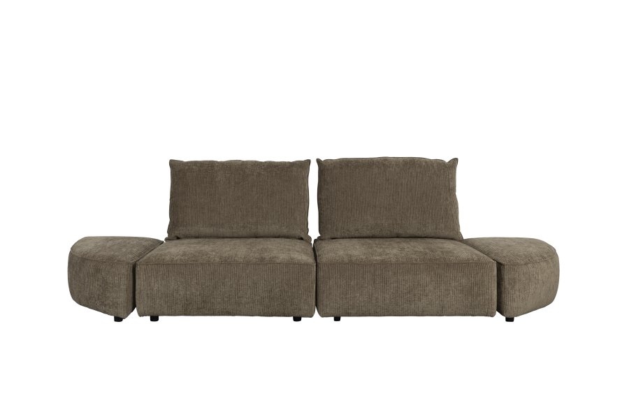 ZUIVER Hunter 3-personers sofa - mos fljl og plast