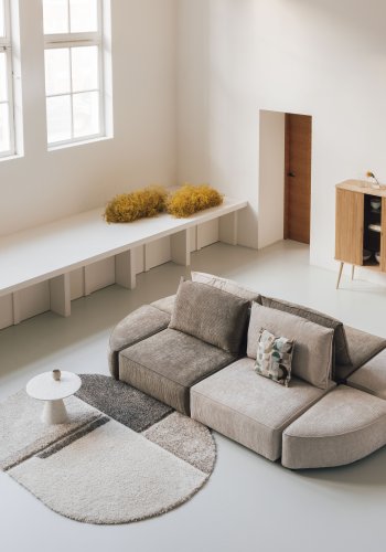 ZUIVER Hunter 3-personers sofa - mos fljl og plast