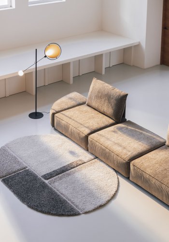 ZUIVER Hunter 4,5-personers sofa - mos fljl og plast