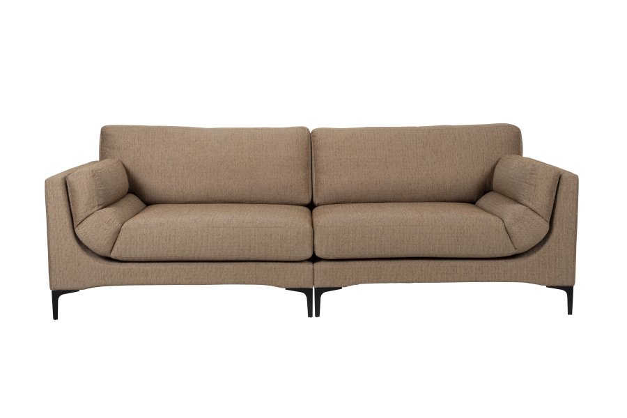 ZUIVER Balkon 3-personers sofa - caramel polyester og stl