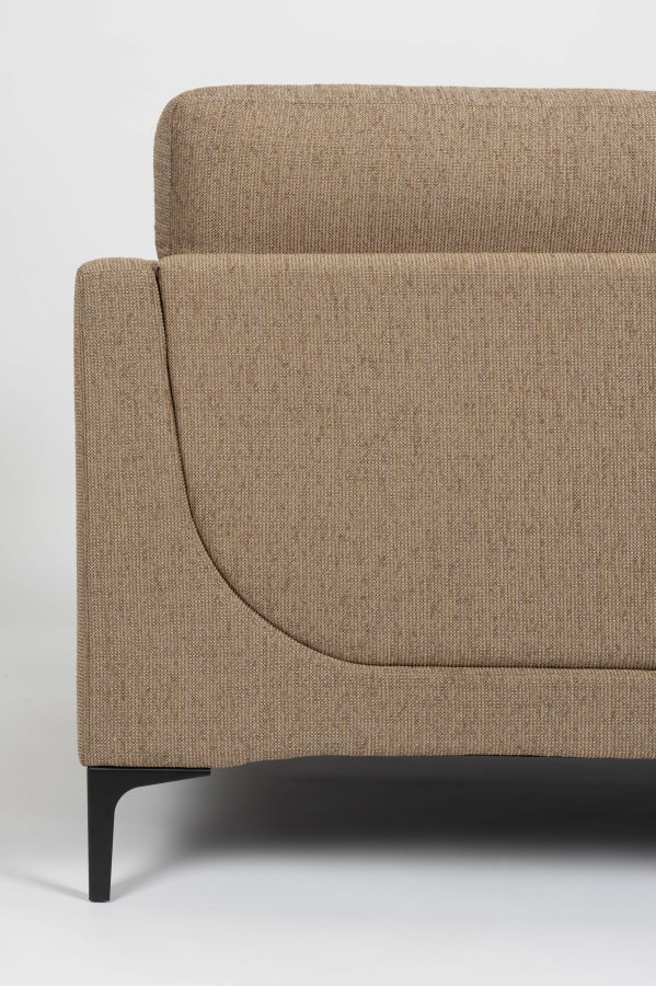 ZUIVER Balkon 3-personers sofa - caramel polyester og stl