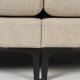 ZUIVER Balkon 3-personers sofa - beige polyester og stl