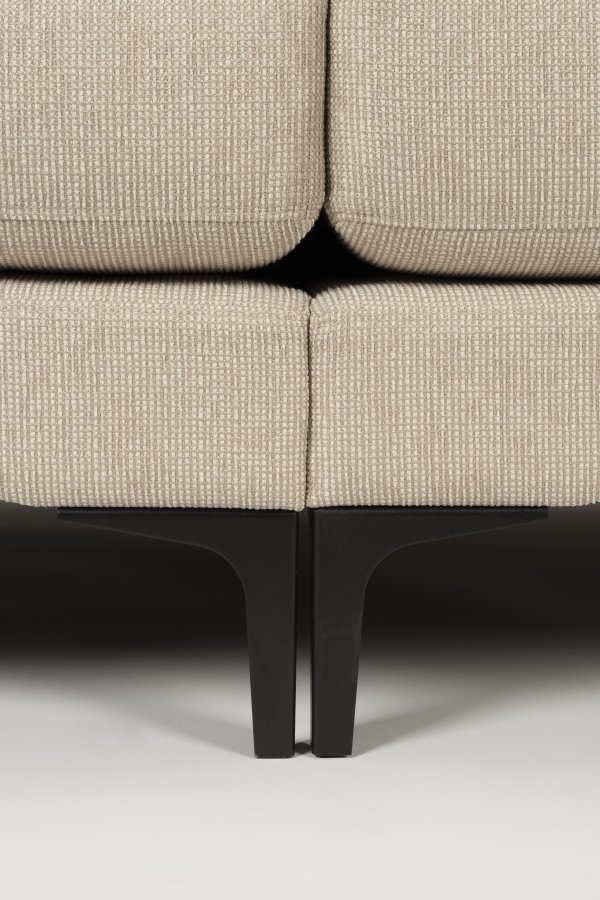 ZUIVER Balkon 3-personers sofa - beige polyester og stl