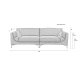 ZUIVER Balkon 3-personers sofa - beige polyester og stl