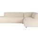 ZUIVER Fed Freddy Rib hjrnesofa, Hjre - natur fljl polyester og plast